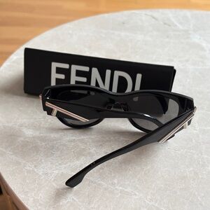 Fendi Black and Silver Sunglasses